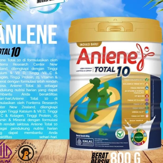 

Anlene Total 10 800Gr Susu Bubuk Dewasa Vanila 400Gr Manfaat Esential Tinggi Kalsium Rendah Lemak