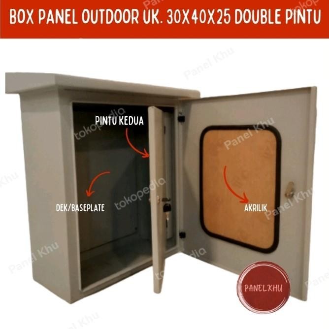 Box Panel Outdoor Double Pintu 30X40X25 Plat 1.2Mm