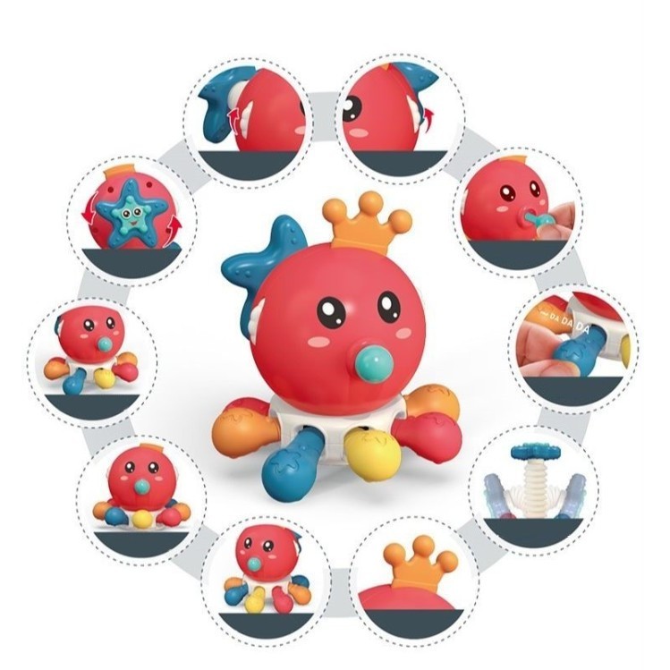 MEI FASHION Mainan Anak OCTOPUS TOYS 10IN1 SMB318 Octopus Rotation Figure Octopus
