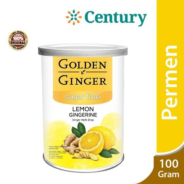 

Golden Ginger Herb Drops Lemon Sugar Free 100gr / Permen Candy Jahe / Herbal / Melegakan tenggorokan