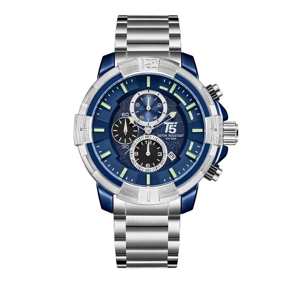 JAM TANGAN BUSINESS FASHION PRIA OROGINAL WATER RESIST T5 H 3815G