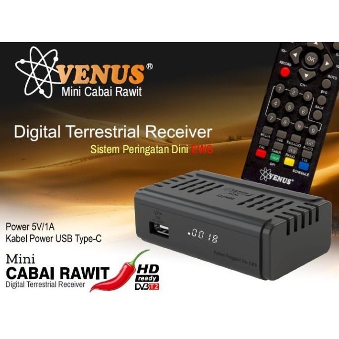 Venus Cabe Rawit Set Top Box TV Digital DVBT2 DVB T2 Venus Cabai Rawit