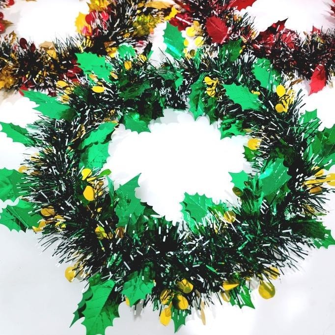 

New Ring Krans Daun Cherry Murah Slinger Imlek Natal Lebaran Murah Grosir Limited Edition