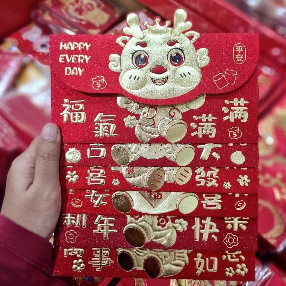 

Diskon Besar Angpao Imlek Gliter Mewah - Angpao Shio Naga 2024 Model Dompet - Angpao Dompet 3D - Hangbao / Sincia - Amplop Murah