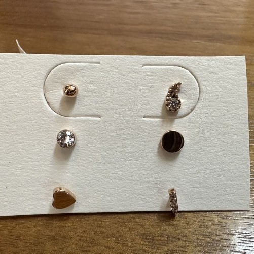 ANTING TINDIK 3 PASANG EMAS ASLI KADAR 18K