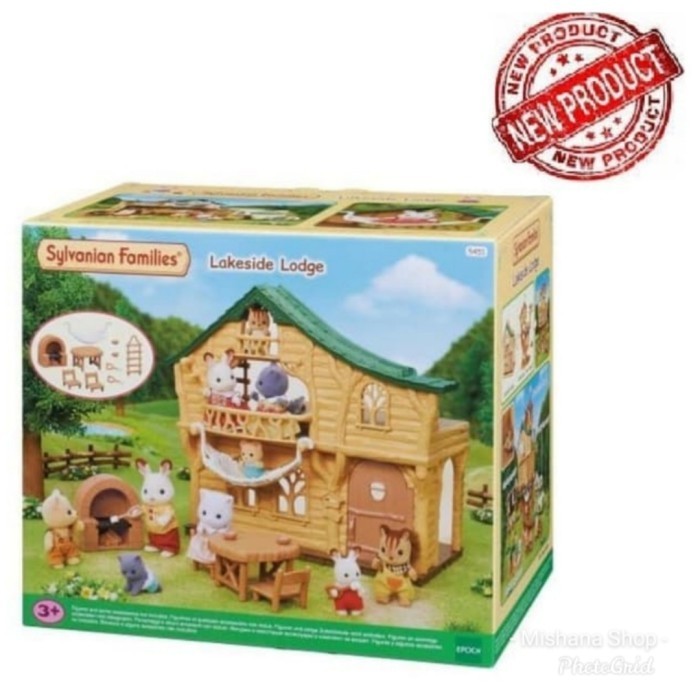 Rumah Kayu Sylvanian Families Lakeside Lodge