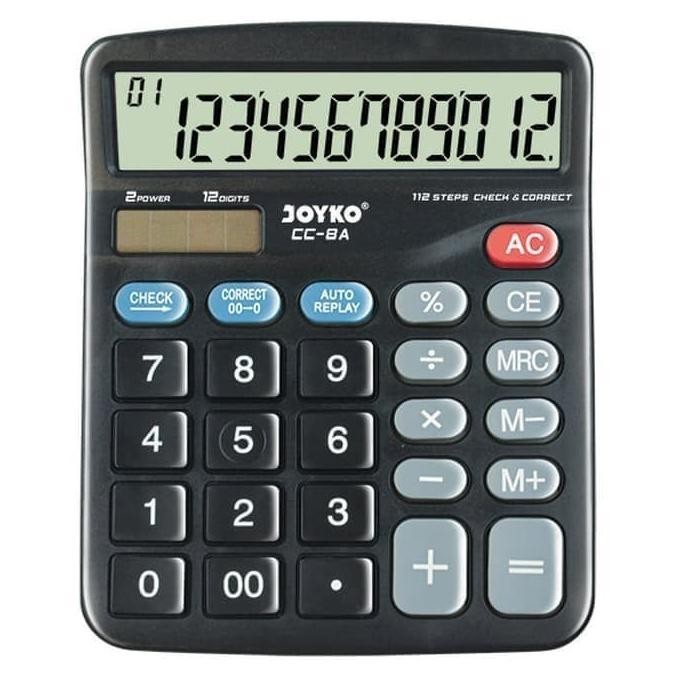 

Terjangkau Calculator / Kalkulator Joyko CC-8A / 12 Digits / Check Correct ,,