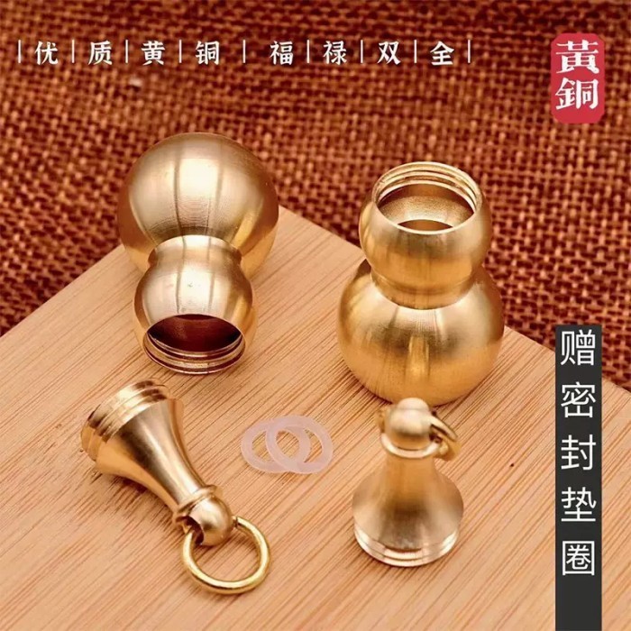 Liontin Tabung Labu Kuningan Super Tebal Import Size Besar Hemat