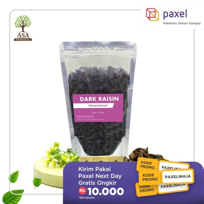 

Ready - Dark Raisin / Kismis Hitam 250 Gram - Pengiriman Paxel