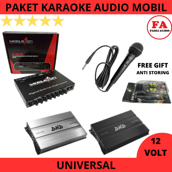 PAKET KARAOKE AUDIO MOBIL PRE AMP + MIC