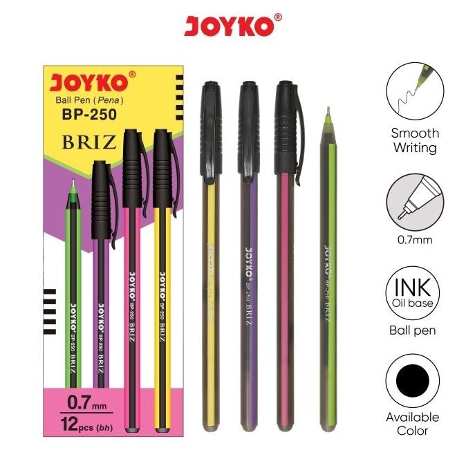 

Ball Pen / Pulpen / Pena Joyko Bp-250 / Briz / 0.7 Mm / 1 Box 12 Pcs