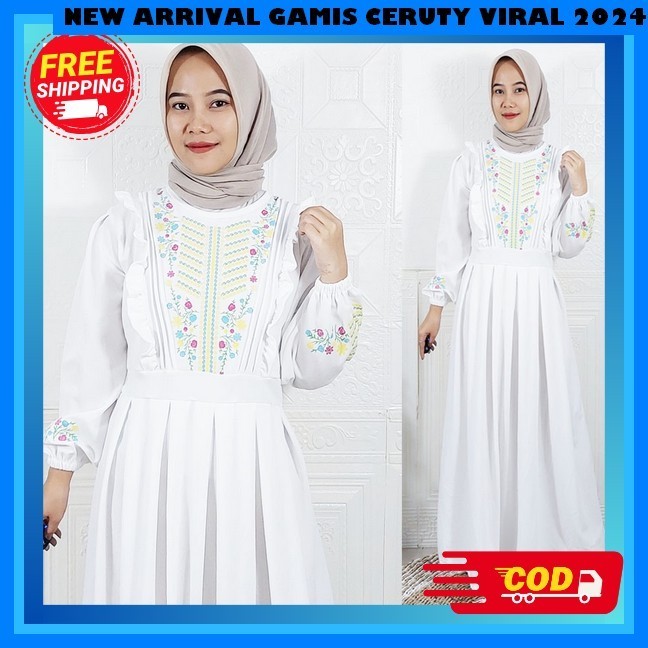 Set Akad Alila / Set Akad Syari / Gamis Akad / Gamis Putih / Hijab Alila / Gamis Kondangan Carlina G