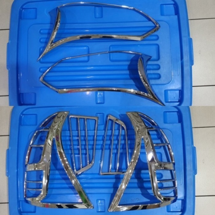 Garnish List Lampu Depan Belakang Mobil AN Avanza Veloz 2012-2015 CROM