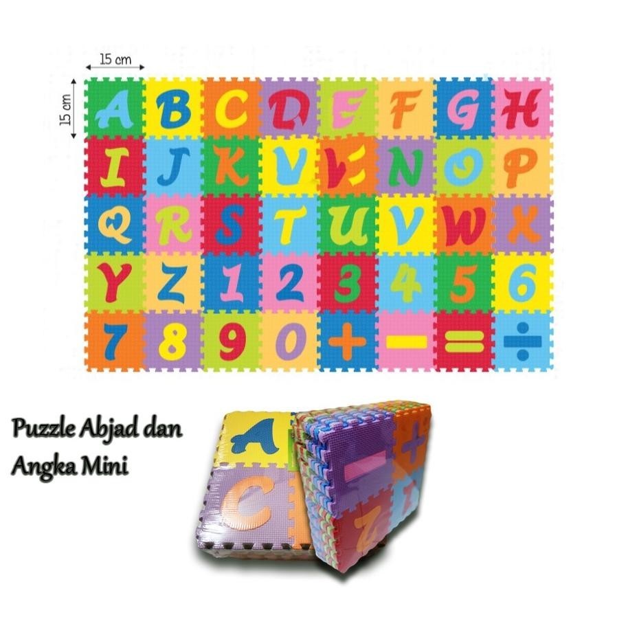 BNH Matras Alas Lantai - Huruf Alfabet Abjad - Puzzle Abjad/angka UK 15x15x1 cm TERLARIS