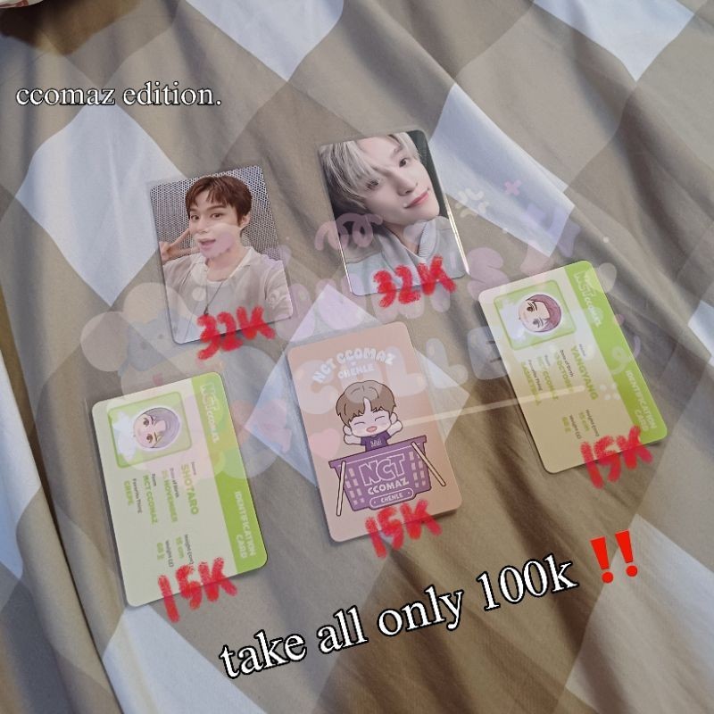 JUNGWOO YANGYANG SHOTARO CHENLE ID CARD CONCEPT SELCA VERSION NCT CCOMAZ SUPERMARKET PC PHOTOCARD