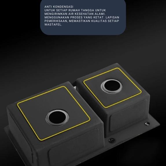 Kitchen sink stainless sus 8245 bak cuci piring oki 2 lubang Bigsale