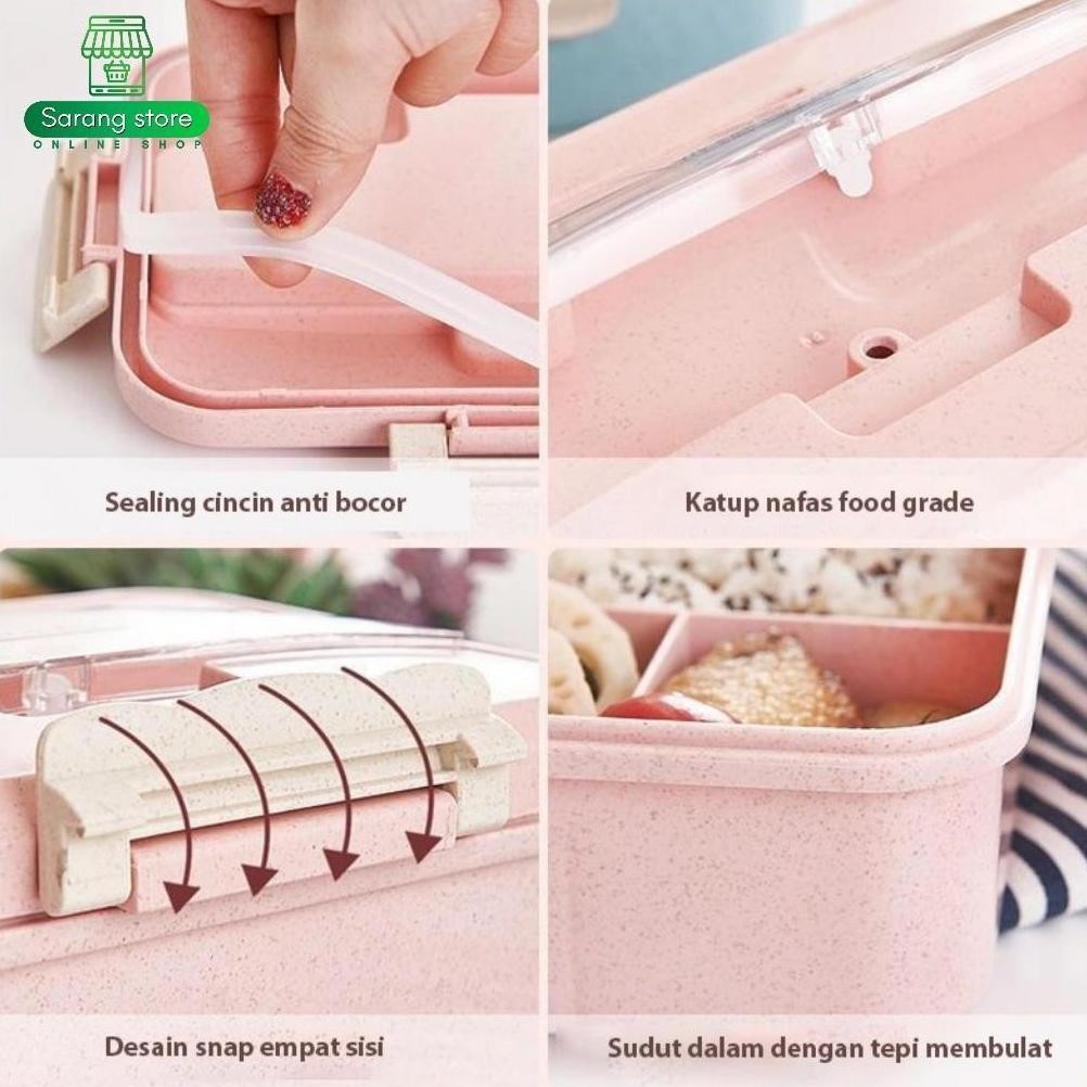 Termurah Tempat Bekal Makan Karakter Anak Sekolah Tk Lucu Anti Tumpah Lunch Box 3 Sekat Set Lengkap 