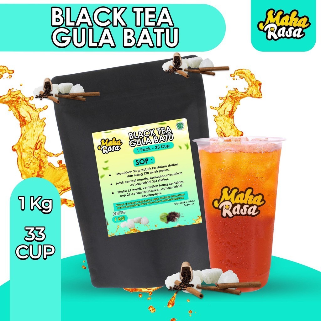 

MAHA RASA - Black Tea Gula Batu Bubuk Minuman Instan (1 KG)