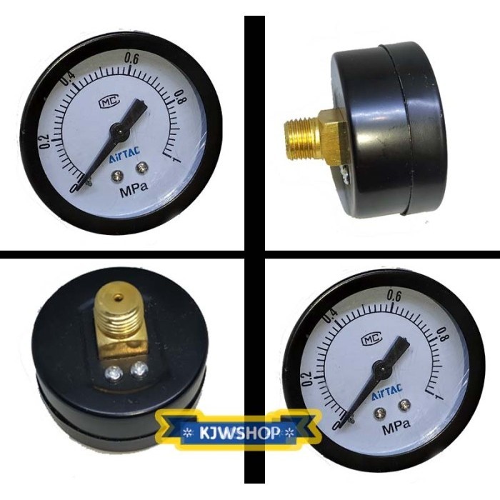 Manometer Drat Tengah 10 Bar Pressure Gauge 10Bar