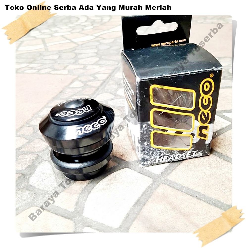 HEADSET - KOM FORK NECO 28.6mm-34mm PELOR HITAM Sepeda Sparepart Termurah
