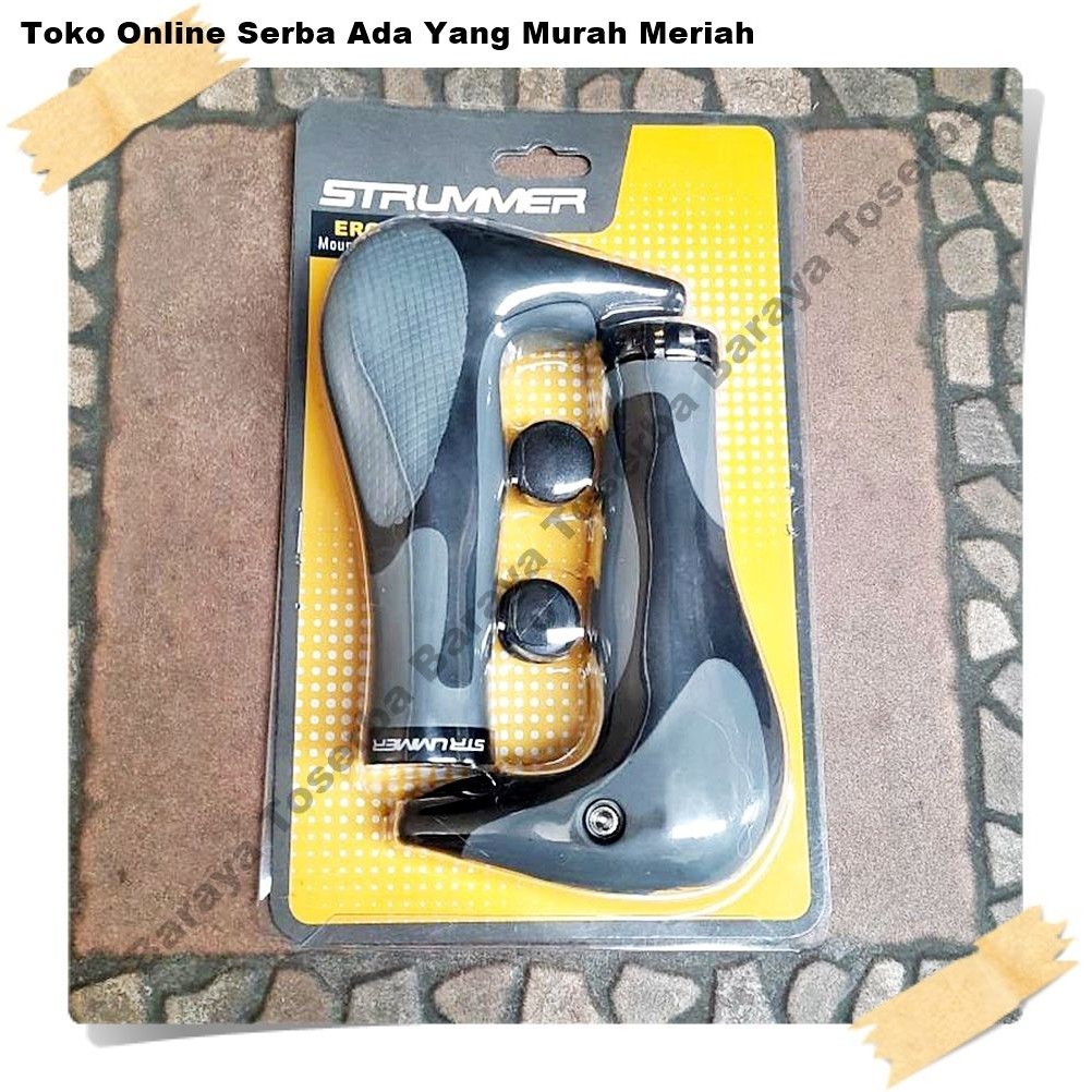 GRIP HANFLAT MTB STRUMMER TANDUK 805 HITAM ABU Sepeda Sparepart Termurah