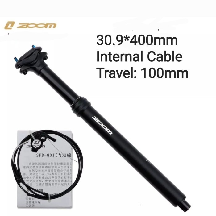 ZOOM DROPPER SEATPOST 30.9 MM INTERNAL CABLE SEATPOST SEPEDA