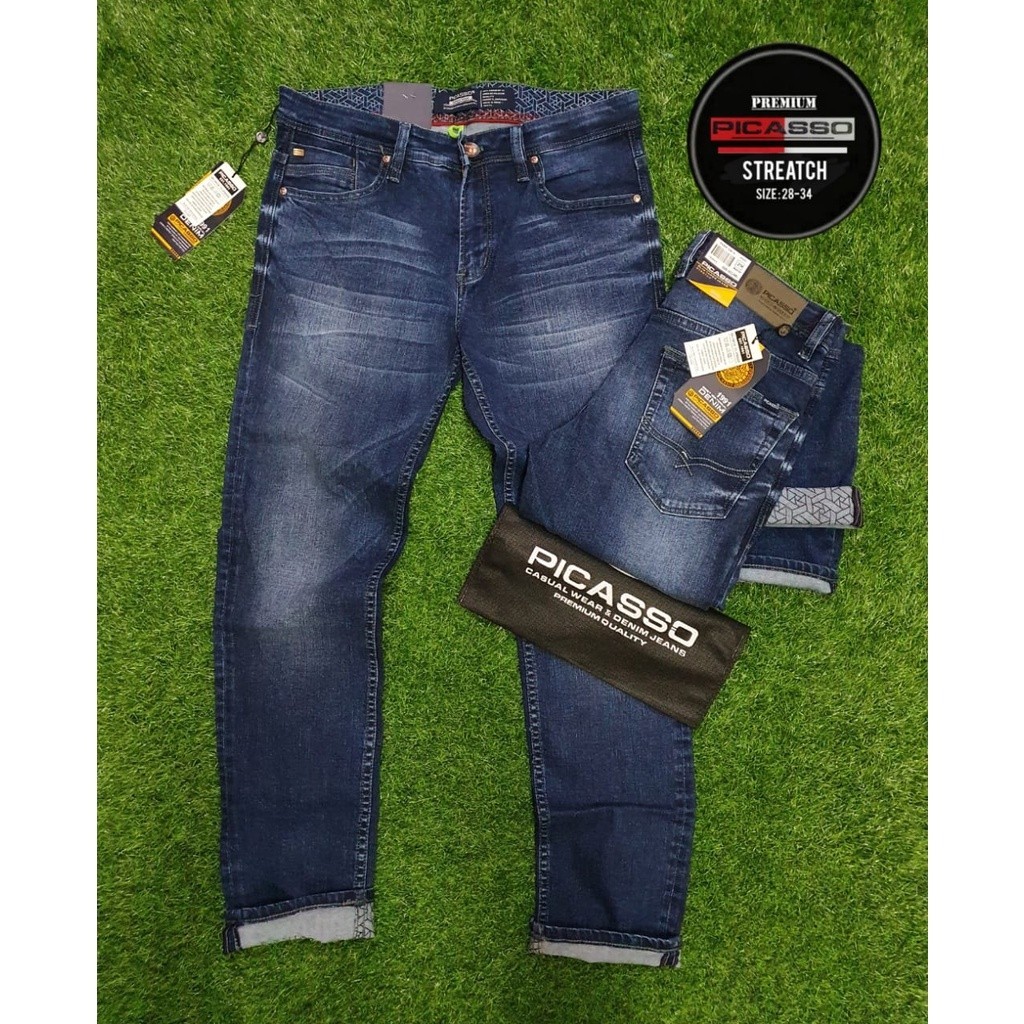NEW LAUNCHING TERMURAH CELANA JEANS PICASSO JEANS STRETCH ORIGINAL Celana Jeans Picasso Karet Slim