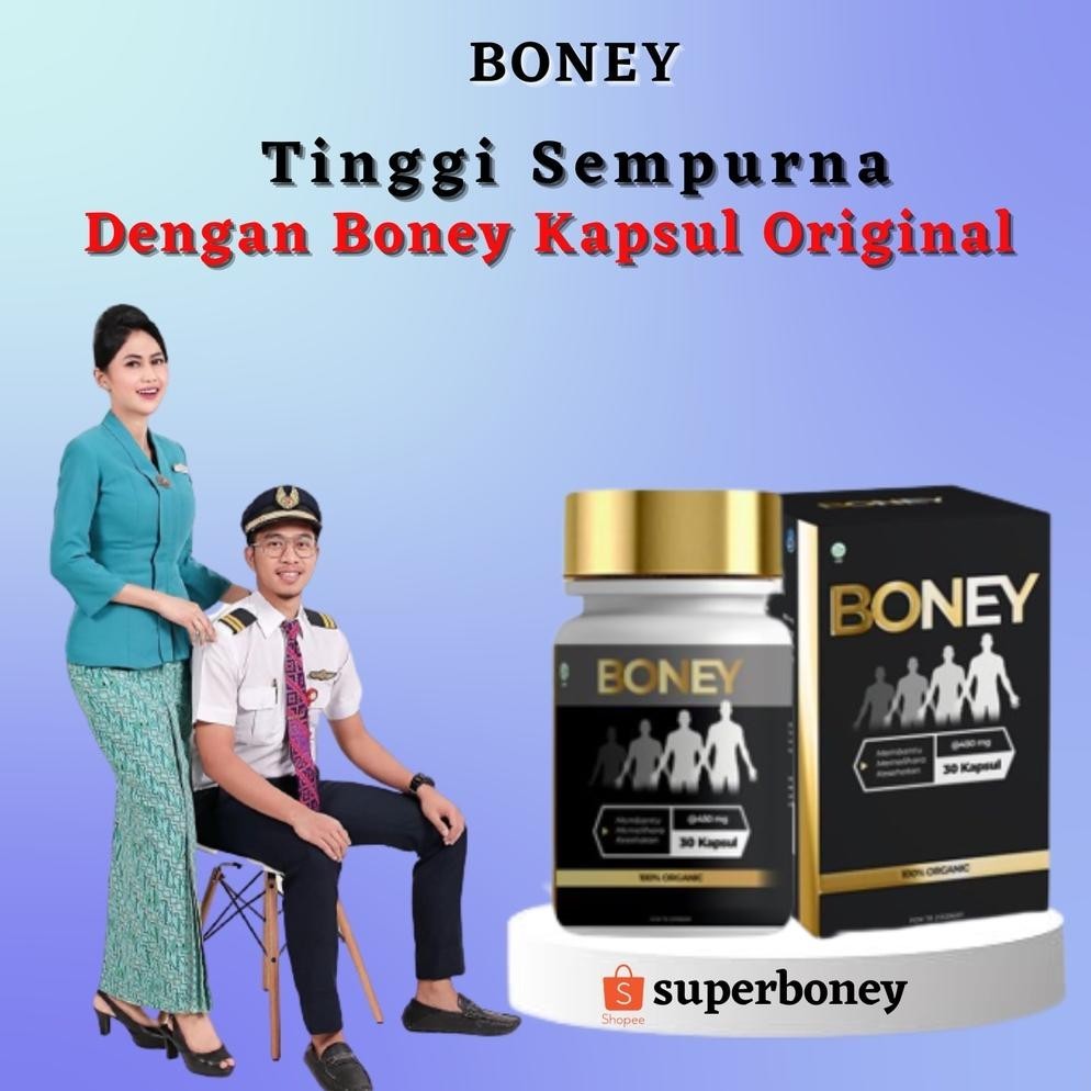 Ready>>> Terlaris Boney Kapsul Peninggi Herbal Naik 5-15 Cm / Bantu Tinggiin Badan / Kapsul Peninggi