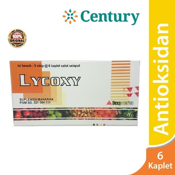 Lycoxy strip  @6 kaplet per strip/antioksidan /suplemen/daya tahan  tubuh/nutrisi kulit