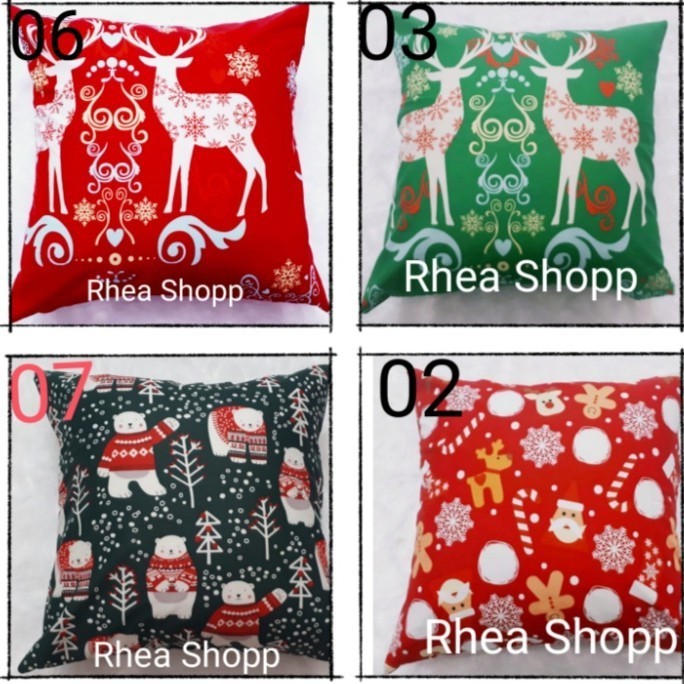 Terlaris Sarung Bantal Sofa 40X40 Natal Christmas Promo Terbaru