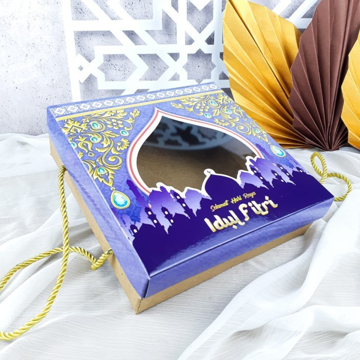 

Cake Box Brownies Lebaran 20 X 20 Green Hampers Packaging Idul Fitri 049