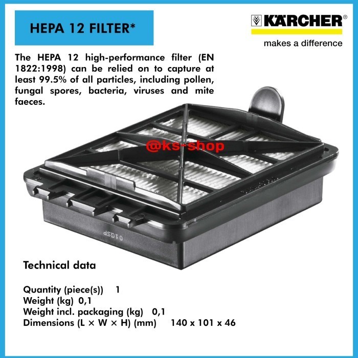 Karcher Hepa 12 Filter Hepa 12 Filter For Vc Series Termurah