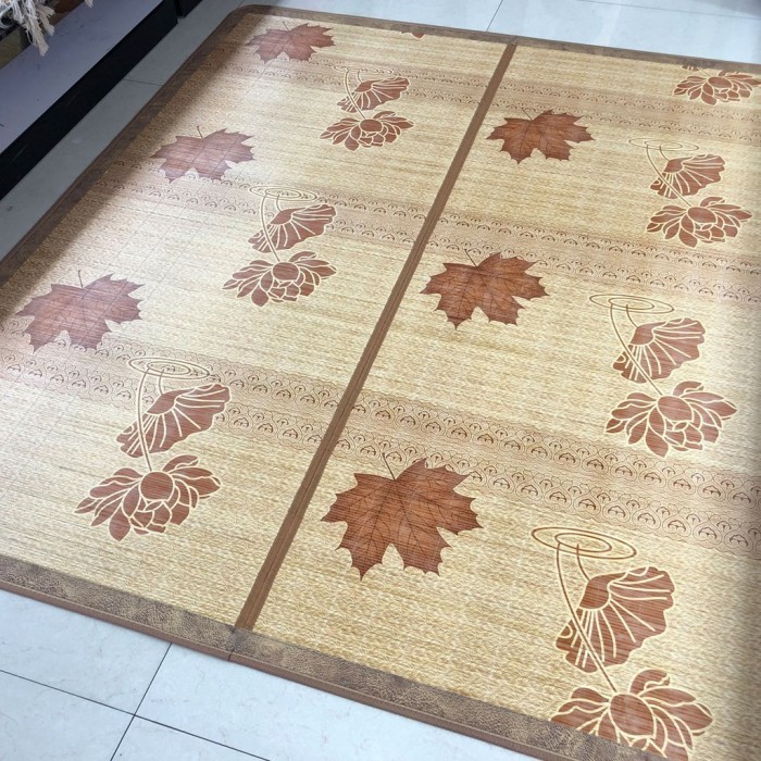 Tikar Bambu Lipat Motif Kualitas 180X200Cm Alas Tidur