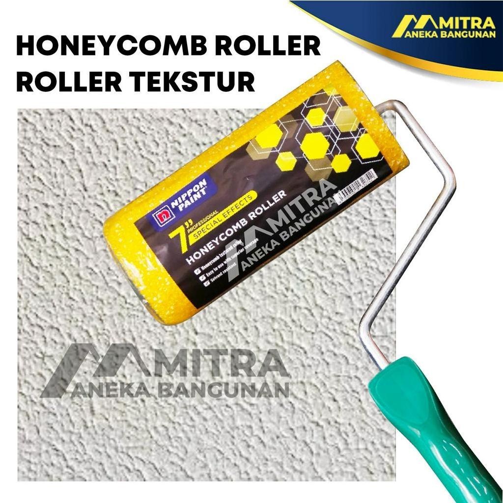 Roller Honeycomb 7 Inch / Roller Tekstur Dinding / Roll Cat Tekstur
