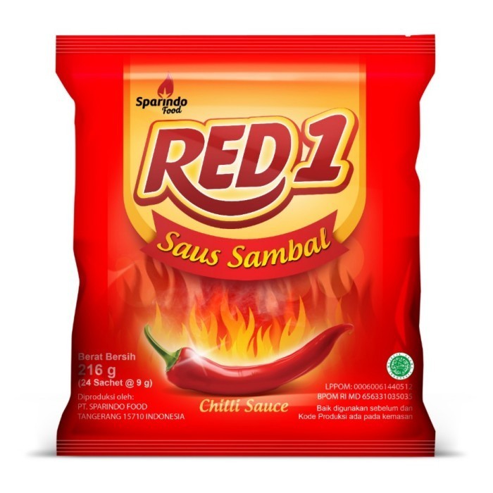 

RED1 Saus Sambal 9 gram (20 Pak)