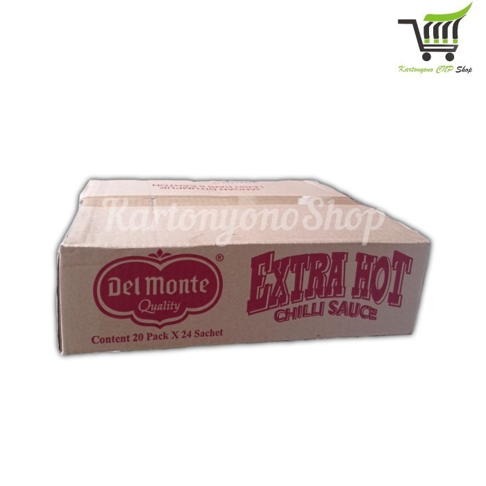 

Saos Saus Sauce Sambal Delmonte Extra Hot Sachet Per Dus isi 20 pak
