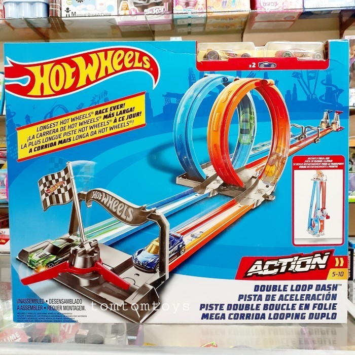 Terbaru Hot Wheels Double Loop Dash Track /Arena Jalan Hot Wheels/Hot Wheels Promo Terlaris