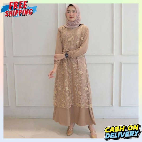 Kondangan Drees Dewasa Long Games Casual Gsmis Baju Wanita Muslim Bju Dress Pesta Polos Bj Wnta Gmis