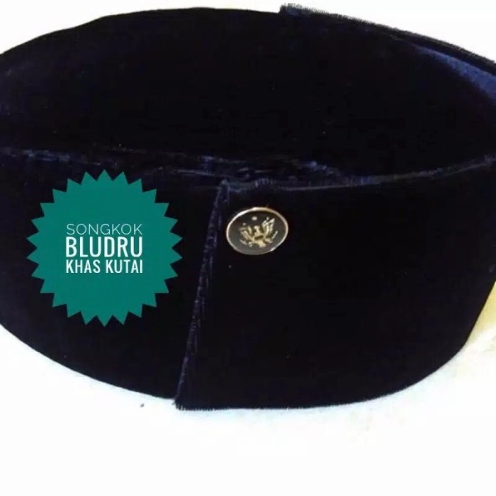 JUAL peci songkok kopiah kopyah beludru bludru hitam khas Kutai kalimantan