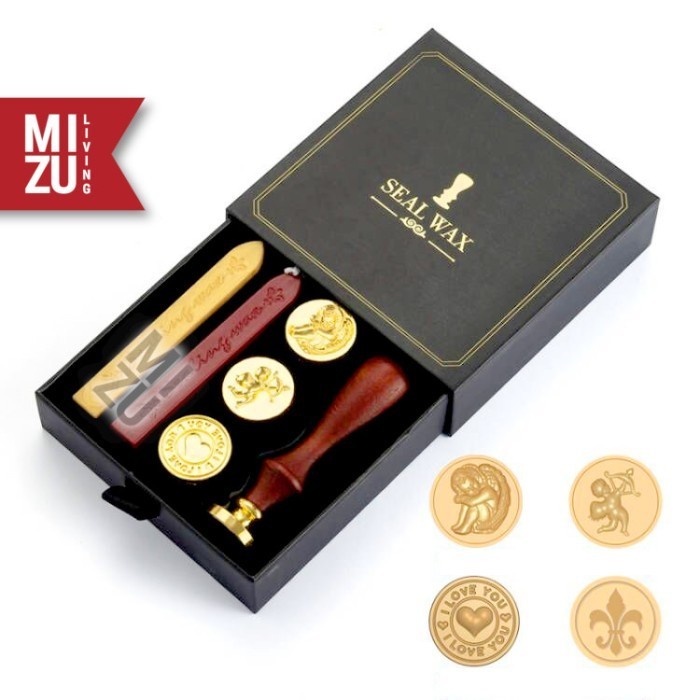 

Mizu Signet Letter Wax Seal Set Aesthetic Calligraphy Lilin Stempel