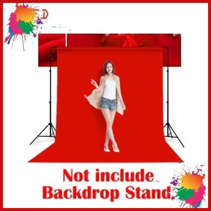 (TOP) KAIN MERAH STUDIO FOTO LAYAR BACKGROUND RED SCREEN BACKDROP KATUN