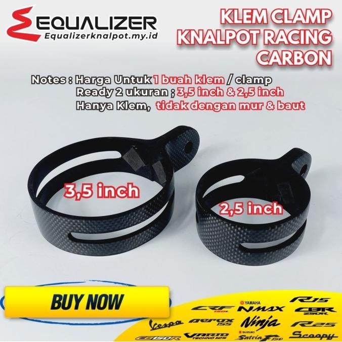 kom Klem Knalpot Racing Klem Knalpot Carbon Ninja Gantungan Knalpot Carbon