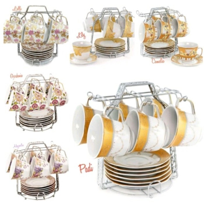 Terbaru Tea Set Visenza/Cangkir Set 13 Pieces Promo Terlaris