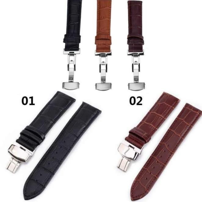 Tali jam strap leather Tissot 1853 18mm 20mm 22mm 24mm