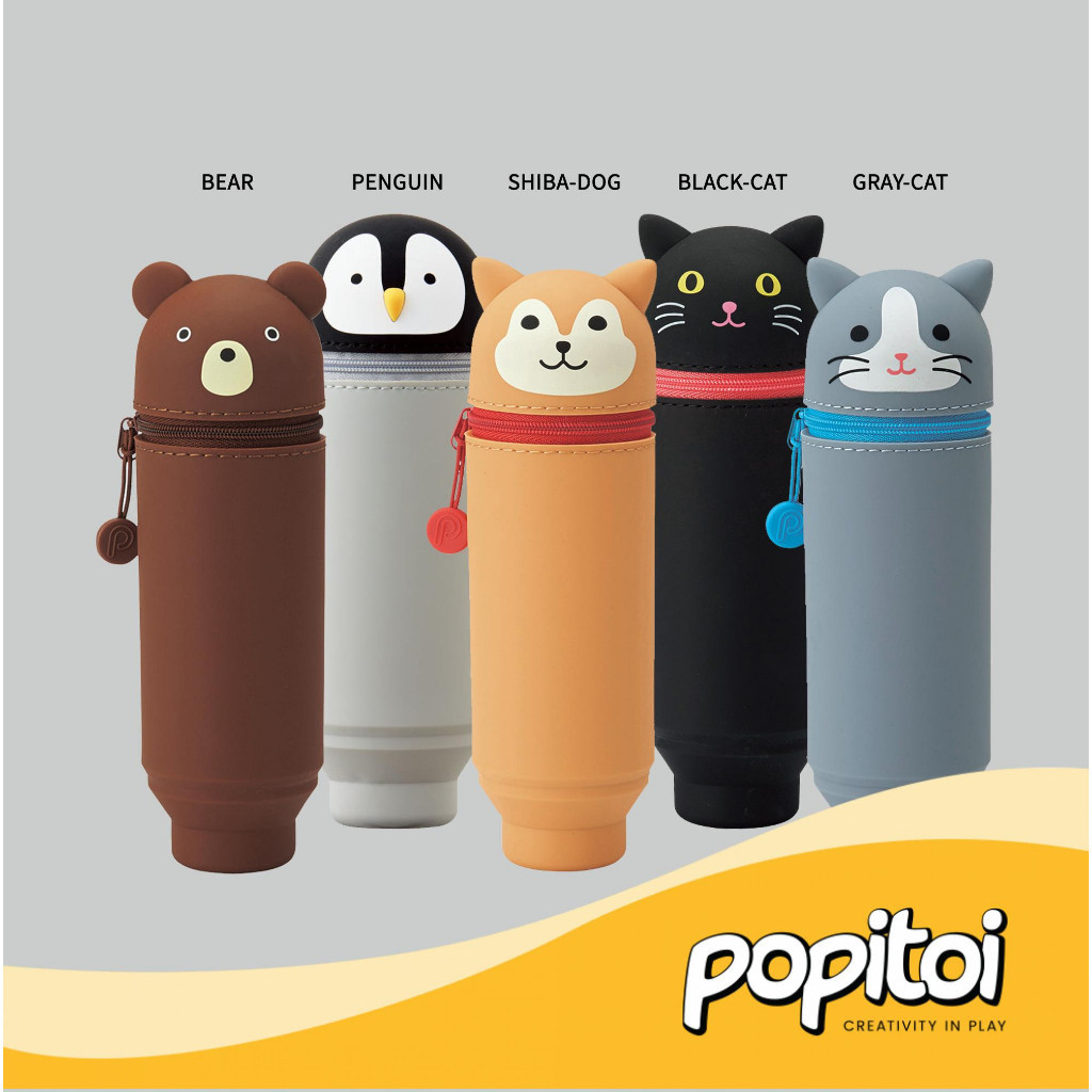 

Lihit Lab A-7712 A-7714 Animal Punilabo Stand Pen Case BIG Tempat Kotak Pensil Karakter