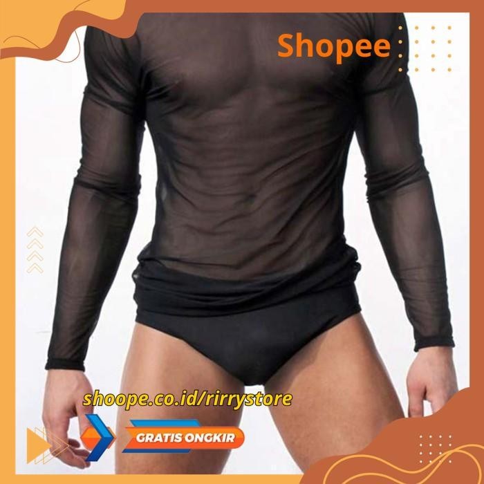 KAOS LENGAN PANJANG PRIA TRANSPARAN LONG SLEEVES SHIRT   / LST104  KAOS LENGAN PANJANG PRIA TRANSPAR