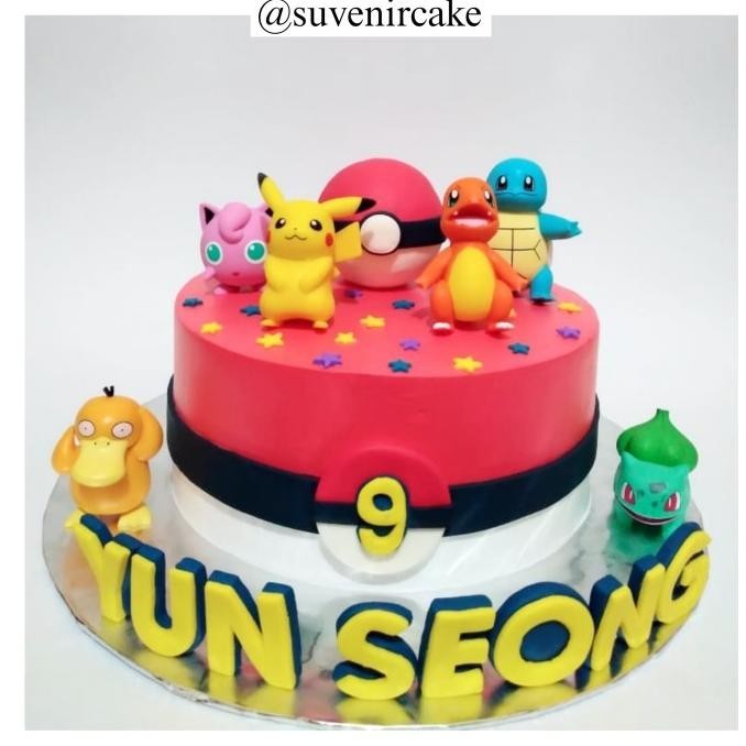 

cake ulang tahun pokemon/kue ulang tahun pokemon/pokemon cake/pokemon