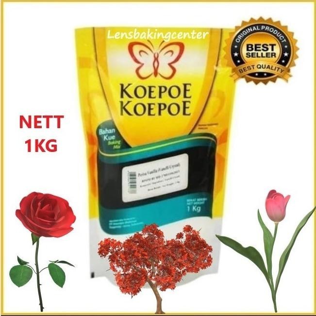 

BARANG TERLARIS !!! Perisa Vanilla/Vanilli/Vanili Crystal Bubuk Pouch Koepoe Kupu 1 Kg/1Kg PACKING