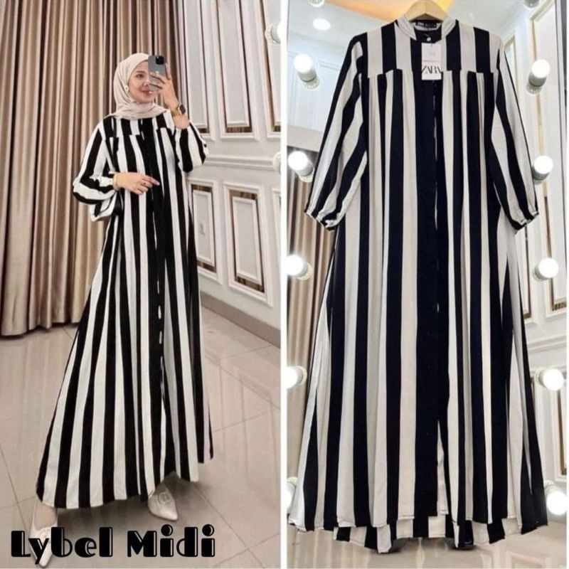 Midi Zara Bahan Rayon Premium - Gamis Zara Rayon Premium