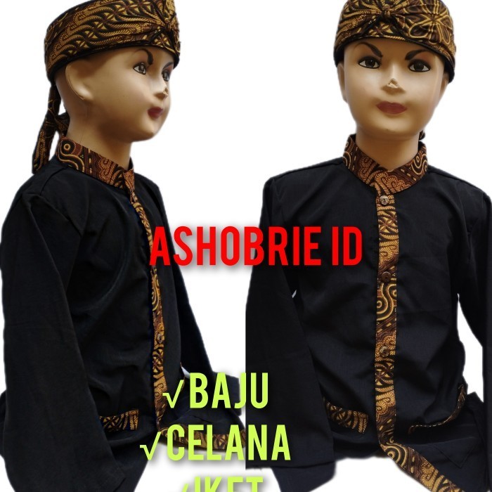 Baju Pangsi Sunda Anak Batik/Stelan Baju Pangsi Anak Sekolah Tk&Sd